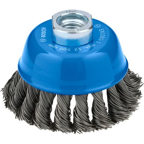Bosch Metal heavy Topfbürste, 75 x 0,5 mm, M10, gezopft