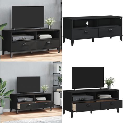 Mueble para TV VIKEN madera de ingeniería negro - Madera de ingeniería - Mueble industrial
