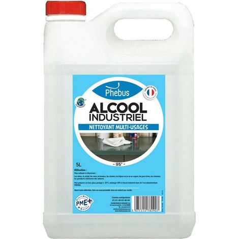 Alcool industriel 95° 5L - PHEBUS - ALCOOL.IND.5L