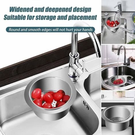 Panier Filtre Evier - Acier Inoxydable - Pour Evier Cuisine - Forme Cygne - 1 Pièce (1/4)