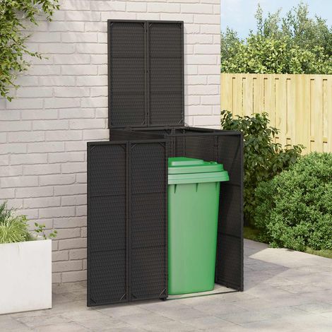 vidaXL Cassa per Spazzatura Nero 65 x 80 x 115 cm Polietilene