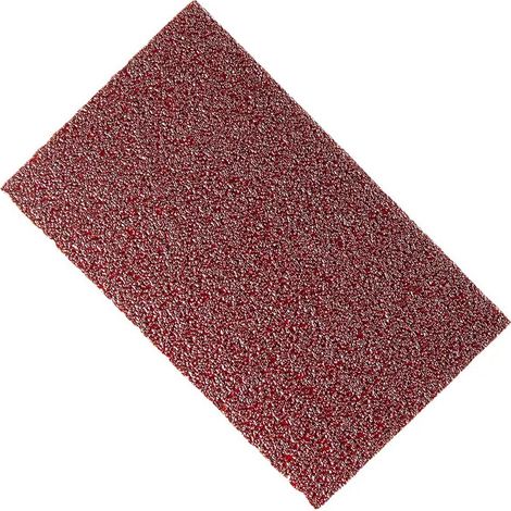Patin velcro pour cale à poncer 70 x 125 mm, grain de 80 brun , 50 pièces