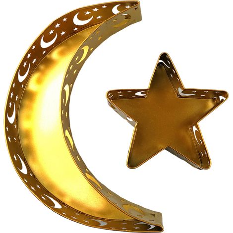 Artikel zum muslimischen Eid-Fest: Eid-Teller, Tabletts, Eisenkunst, Mond und Sterne – Heimdekoration (1/2)