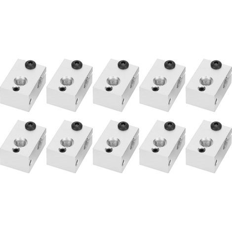 10 pièces 20 x 16 x 12mm Bloc Chauffant en Aluminium pour V6 Accessoires d'Imprimante Tridimensionnel Capteur PT100. (1/5)