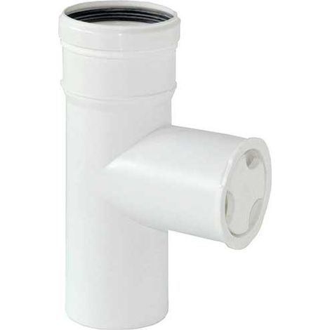 Elemento ispezione ( con tappo ad espansione) ø80  per scarico fumi PPS