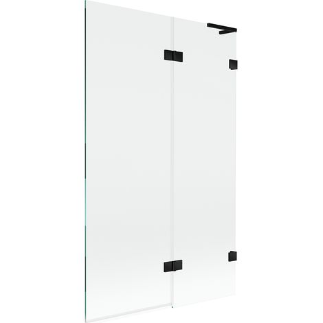 Mexen Lunar L mampara de baño de 2 paneles, derecha 110 x 150 cm, transparente, negro - 897L-110-100-70-00-P (1/5)