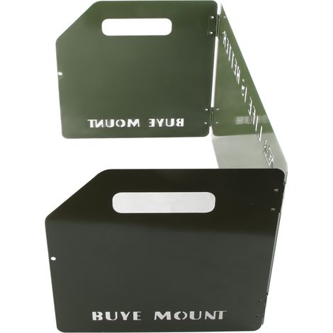 Pare-vent pliable en métal pour réchaud de camping, vert armée, vert armée. (1/5)