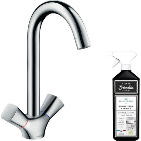 Mélangeur de cuisine HANSGROHE Logis M31 chromé + nettoyant Briochin