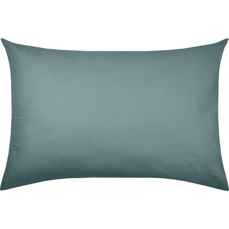 Taie Taille 50x70 cm 100% Coton Biologique Couleur Eucalyptus Modèle Horizon Linge de lit pour Maison Doux et Confortable (1/5)