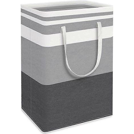 Panier à linge 75 Limperméableavec poignées extensibles pour vêtements et jouetsnoir/gris/blanc (1/5)