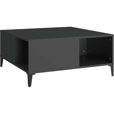 Maison Exclusive - Mesa de centro madera contrachapada negro 80x8