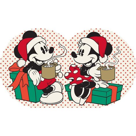 Coussin Forme Mickey et Minnie Noël - 40x40cm (1/2)