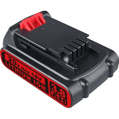 LBXR20 18V 3.8Ah Batterie de Remplacement pour Black et Decker 18V Batterie Max LB20 LBX20 LBXR2020-OPE LBXR20B-2 LB2X4020 LST220