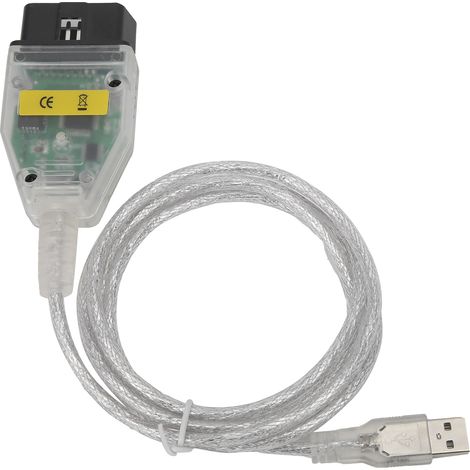 Câble adaptateur OBD2 INPA avec puce FT232RL, outil de diagnostic automobile, boîtier blanc, carte verte pour série E (1/5)