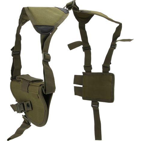 Sac aisselle extérieur multifonction harnais universel bandoulière double sangle vert (1/5)