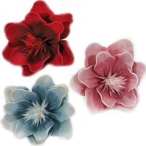 Decorazioni per Albero di Natale Fiore Rosa rosso celeste azzurro addobbi natalizi set3 ghirlande casa - colorigenerali: ROSSO (1/5)