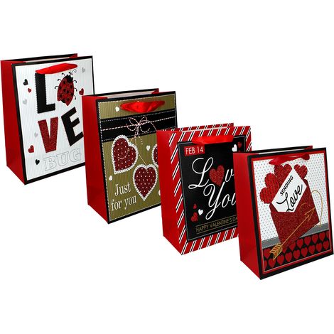 Kleine herzförmige Geschenktüte zum Valentinstag – als Geschenk für Sie (Muster) (1/5)