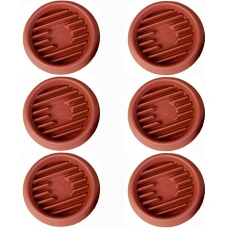 Bac à fleurs rouge brique diamètre intérieur 7 cm 6 ronds en plastique adapté aux plantes bac de drainage épais (1/5)