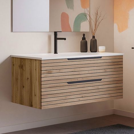 Kibath Mueble+lavabo KEN 100x45 cm desierto 2c susp. (1/5)