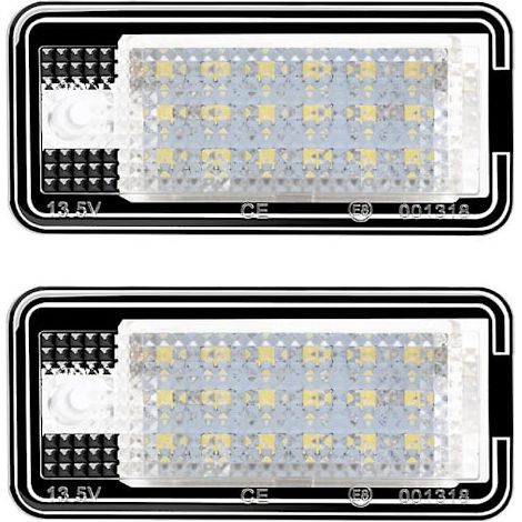 Zwei LED-Kennzeichenleuchten für Audi A3 S3 A4 S4 A6 C6 A8 S8 Q7 (1/5)