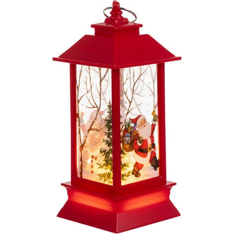 Red LED Christmas Lantern, Battery-Operated, 12.5cm (1/5)