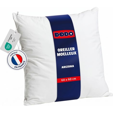 Oreiller Arizona 60 x 60 cm - Soutien Moelleux - Fibre Recyclée (1/5)