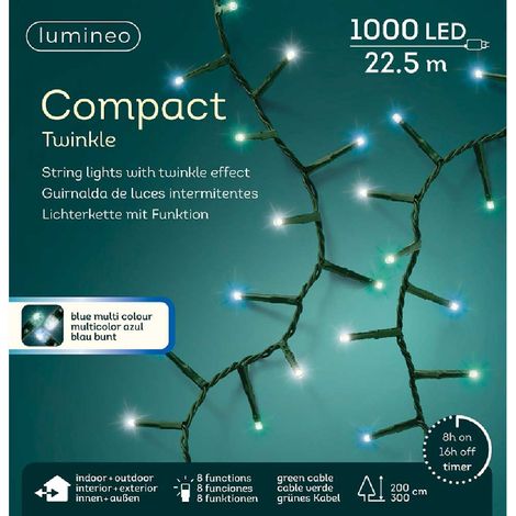 Catena led 1000 led 22,5m aqua/bianco/blu (1/2)