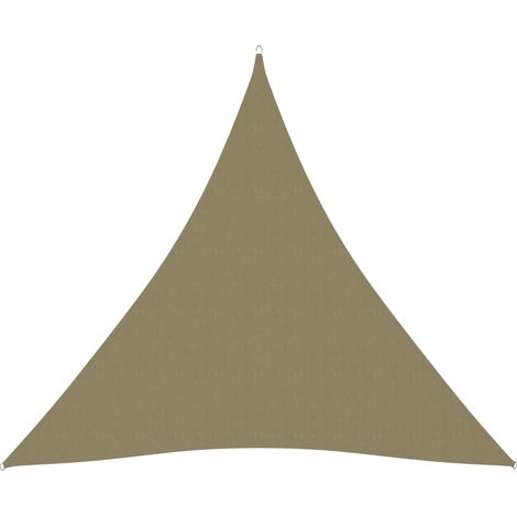 Vela parasole in telo parasole triangolare tessuto Oxford 3 x 3 x 3 m beige 020009820