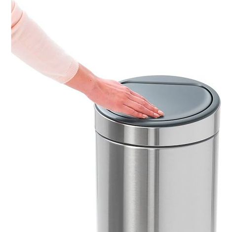 BRABANTIA Poubelle 30 L Brillant Steel - Touch Bin (1/5)