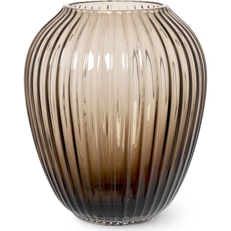 Vase H18.5 cm en verre soufflé design danois, rose (1/5)