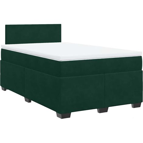 Maison Exclusive - Cama box spring con colchón terciopelo verde o (1/5)