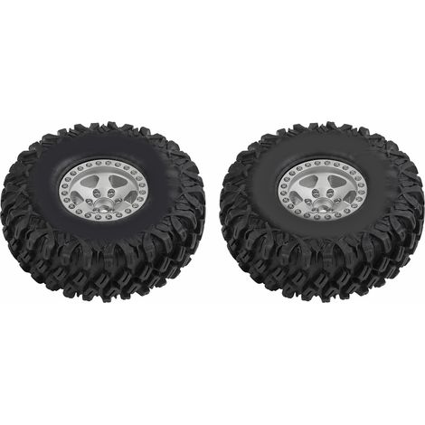 120 mm (1,9 Zoll) Kunststoffreifen mit Felgen für Axial SCX10 D90 F350 1/10 RC-Car, silberfarben (1 Stück) (1/5)