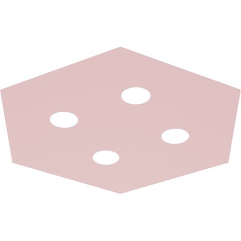 LUMICOM  RIVER HEX Plafoniera, 4x GX53, max 8W, metallo, rosa, 65x55cm