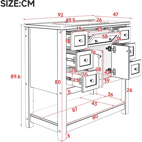 Couchtisch aus MDF in Weiß 91.5 x 46.5 x 90 cm HOMAIRE (1/5)