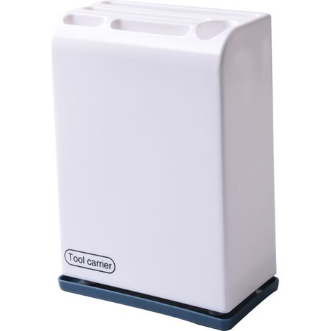 Lot de 2 blocs à couteaux universels pour la maison, en plastique rigide, avec support et organiseur pour ustensiles de cuisine. (1/3)