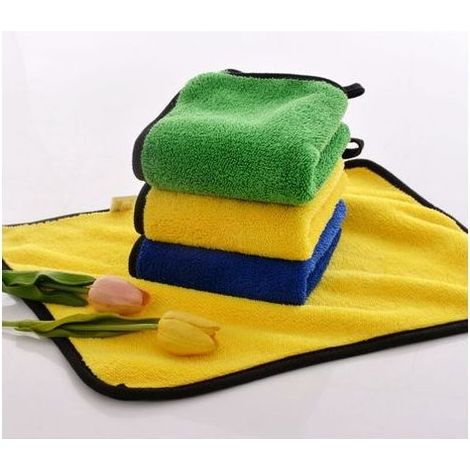 Panni in microfibra, confezione da 30 panni per la pulizia in microfibra, morbidi, ultra assorbenti, asciugamani per la pulizia multiuso, per cucina e auto, 30 x 30 cm, blu (1/5)