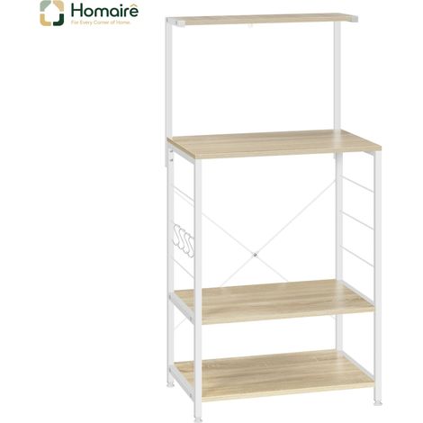 Bibliothèque en bois blanc avec étagères 60 x 40 x 123 cm HOMAIRE (1/5)