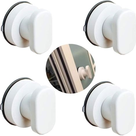 4 maniglie a ventosa per cassetti, porte in vetro, bagno, frigorifero - Maniglia a ventosa (1/5)