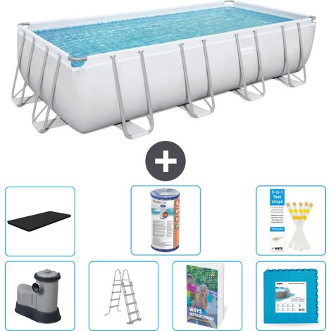 Bestway Power Steel Rechteckig - 549x274x122 cm - 8-teilig S602