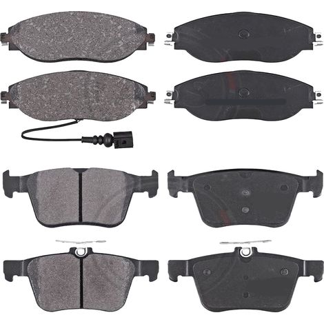 KIT PASTIGLIE FRENO ANTERIORI E POSTERIORI compatibile con CUPRA ATECA (KH7) / PASTIGLIE FRENANTI AUTO OEM FDB5096,FDB4697 / SOSTITUZIONE DIRETTA / BASSA POLVERE / SILENZIOSO
