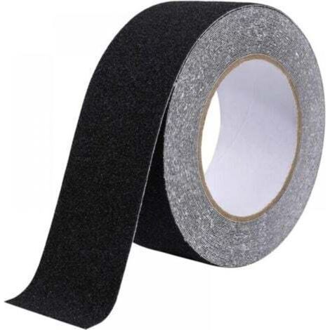 Bande Antidérapante Adhésive pour Escaliers, Friction, Abrasif pour Les Sécurité, Escabeau, Intérieur, Extérieur, Haute Traction, 10cm x 10m, Noir (1/4)