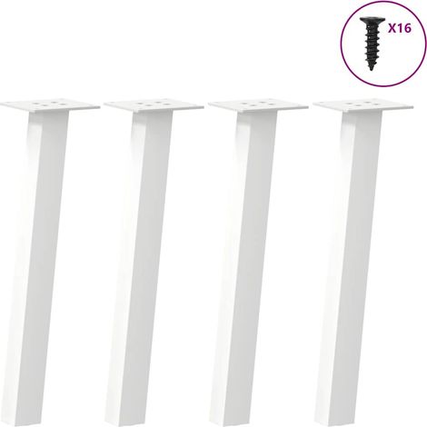Couchtischbeine 4 Stk. Weiß 30 cm Stahl