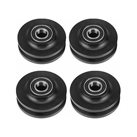 4 pièces porte de grange coulissante roue placard matériel rouleau armoire fenêtre poulie usage domestique (1/5)