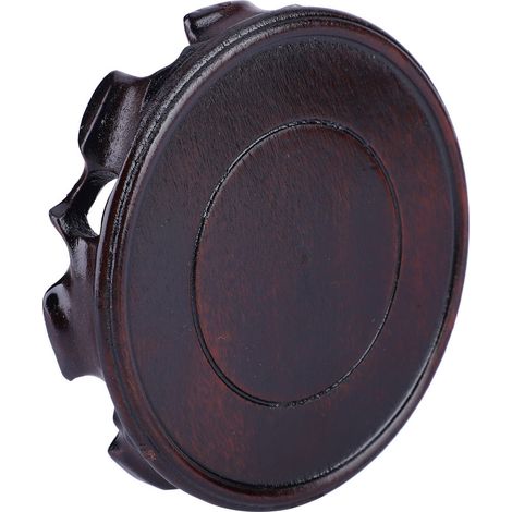 Pot brûleur d'encens en pierre naturelle avec base en bois massif pour aquarium décoratif, sable violet décoratif (1/4)