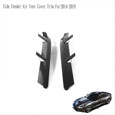 Sortie d'air latéral garniture en fibre de carbone, finition décorative pour bouches d'aération, kit de parement auto, accessoire intérieur voiture, style sport, pièce de rechange, noir carbone, insta (1/5)