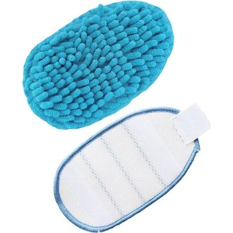 4 Patins en Microfibre pour Balais Vapeur BLACK+DECKER avec Gant Steamitt™ FSHSMPA-XJ, style 2 (1/5)