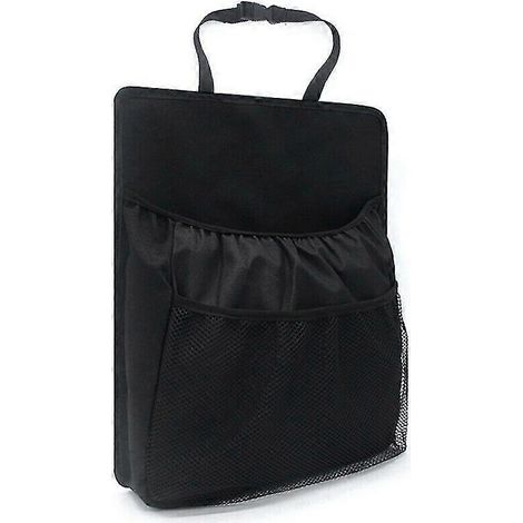 Auto-Netz-Mesh-Rückentasche, Multi-Pocket-Aufbewahrungstasche, Organizer-Halter, Schwarz (1/5)