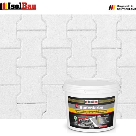 Bodenfarbe Betonfarbe Weiss 12 kg Bodenbeschichtung Fußbodenfarbe RAL Farbe (1/5)