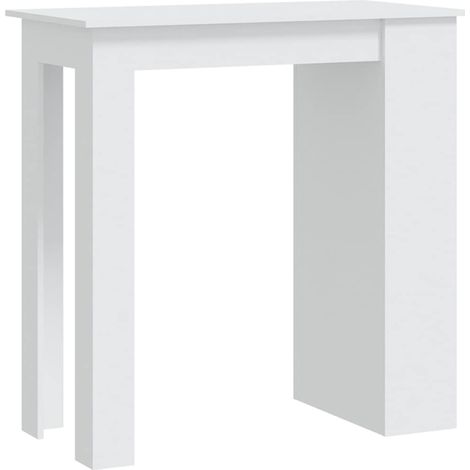 Maison Exclusive - Tavolino da Bar con Mensole Bianco 102x50x103,5 cm Truciolato (1/5)