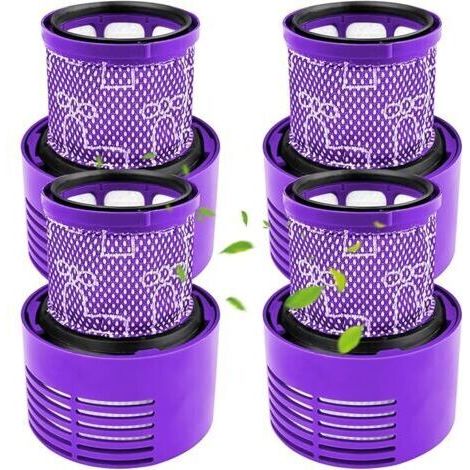 4 Pack Filtre Compatible avec Dyson V10, Accessoire Aspirateur, Cyclone Pièce de Rechange pour Aspirateur À Vide Lavable, Total Clean (1/5)